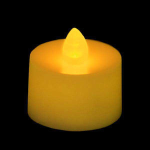 Amber LED Tea Light, Available in Flicker/ Non-Flicker - Pack of 12 - IntelliWick