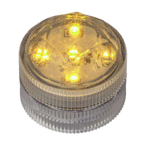 Amber Five LED Submersible Top View In Light