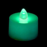 Teal LED Tea Light, Available in Flicker/ Non-Flicker - Pack of 12 - IntelliWick