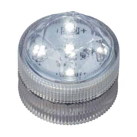 White Five LED Submersible Top View In Light