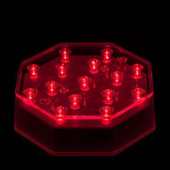 Red LED Octagon Light Base - IntelliWick